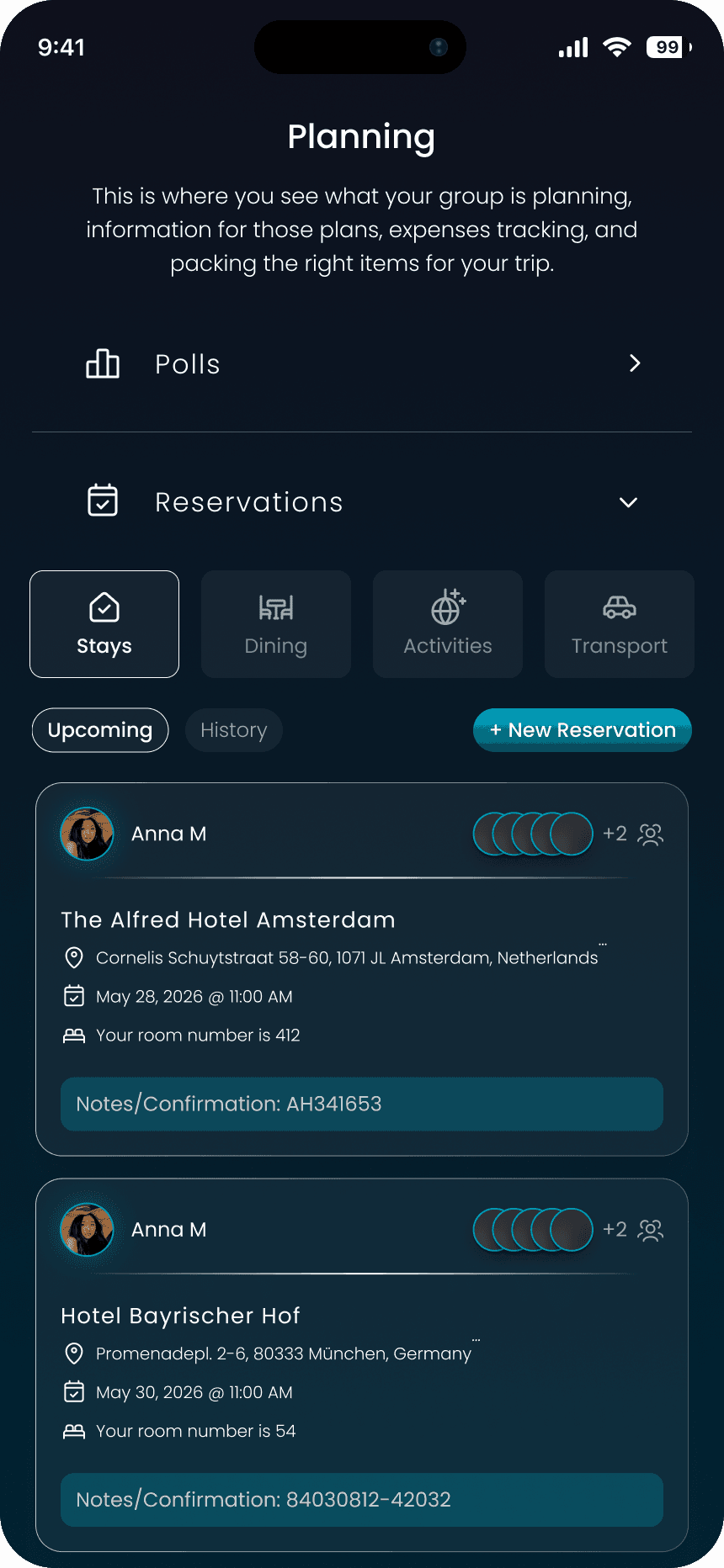 Shared trip planning