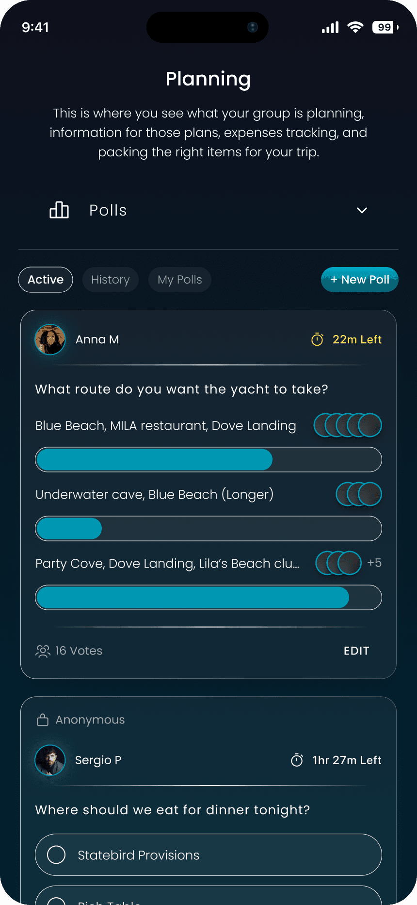 Group decision polls